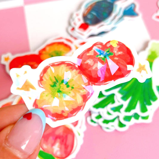 Clear Tomatoes Holo Sticker