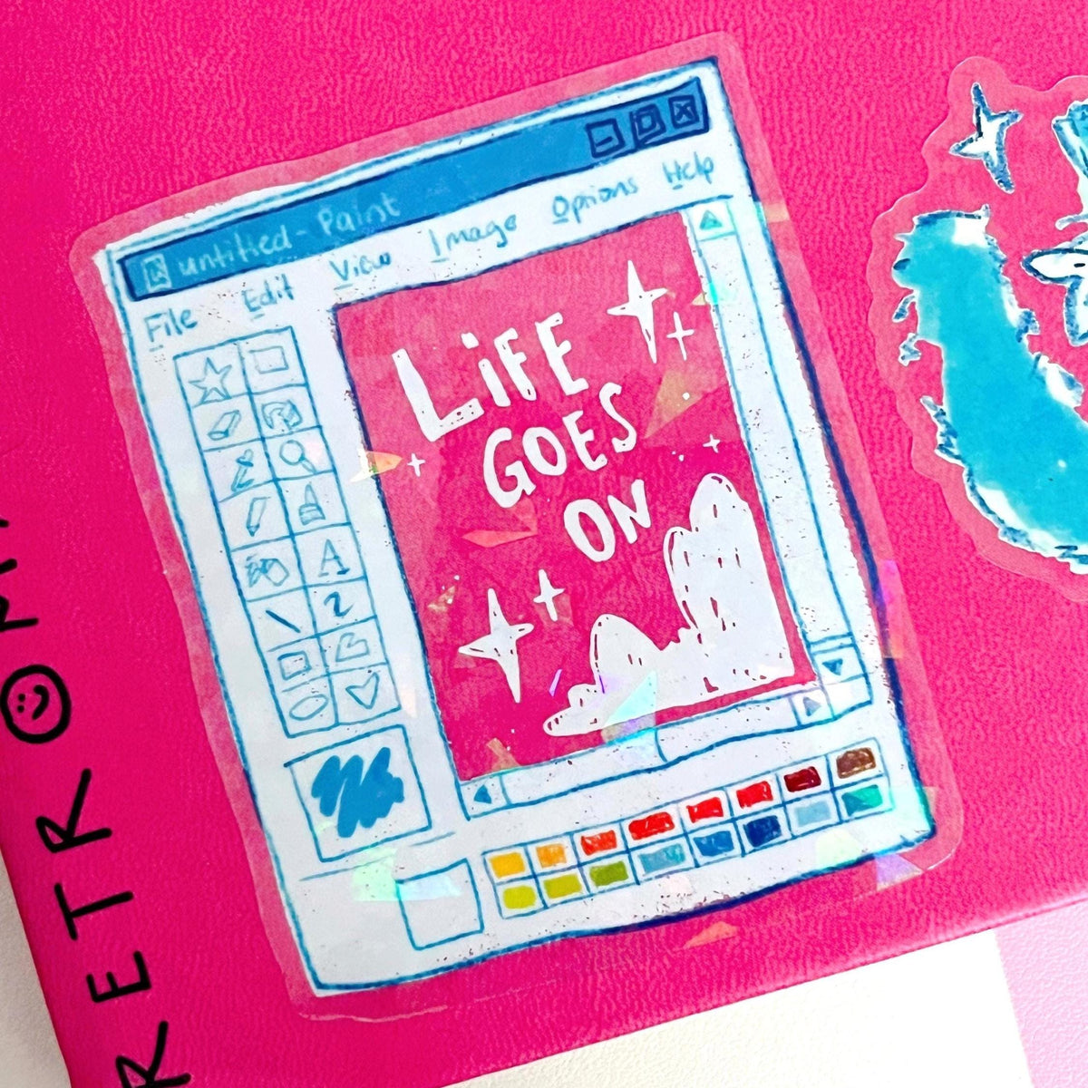 Life Goes On Paint Win95 Sticker