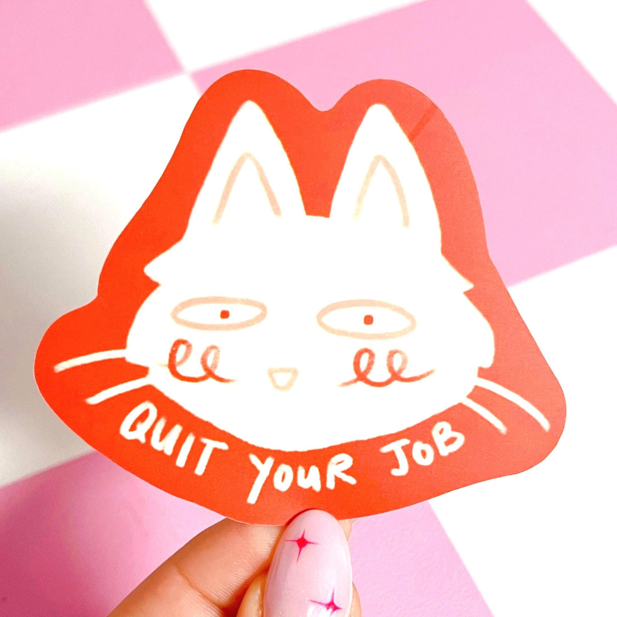 Quit Your Job Cat Matte Sticker