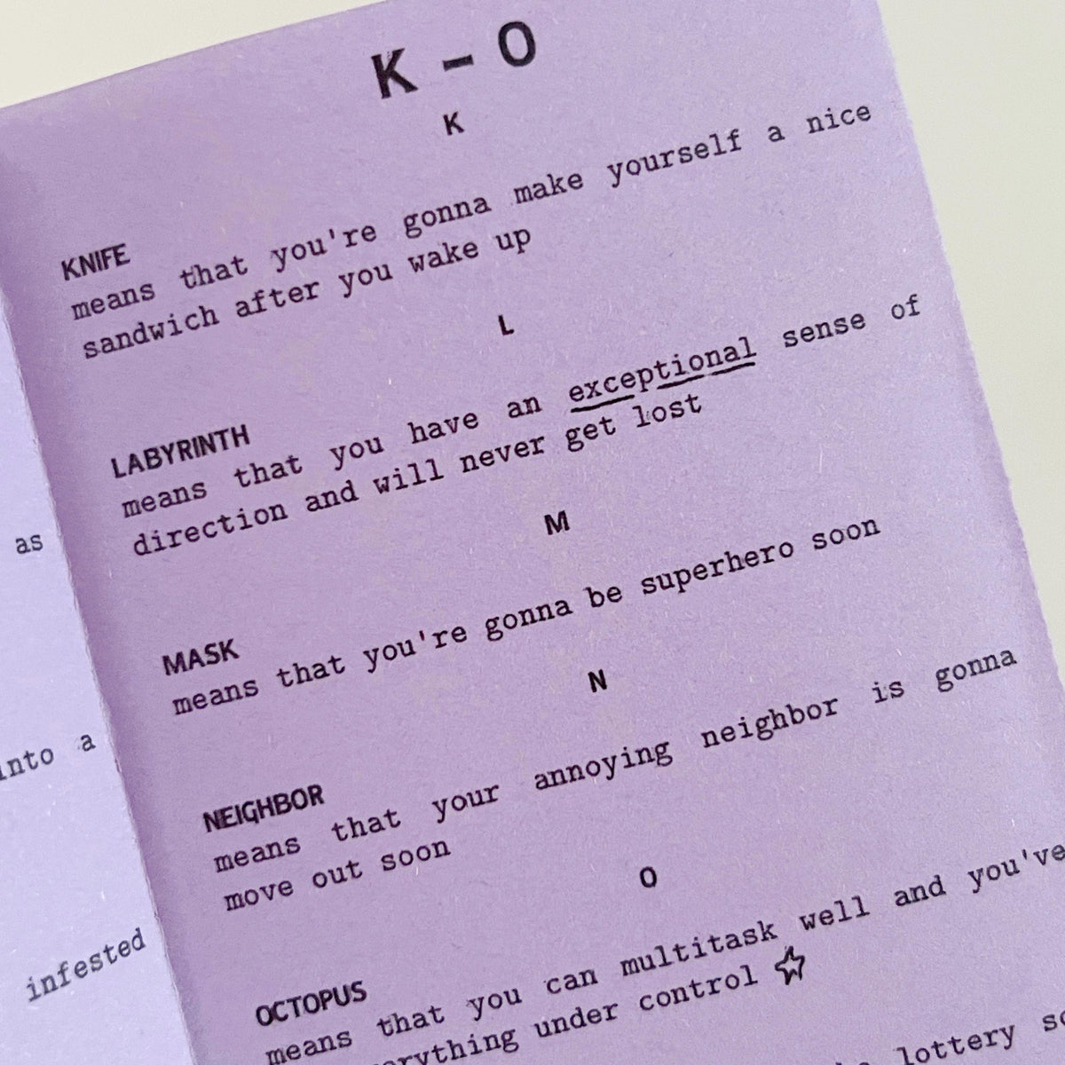 Mac's Book of Oneiromancy