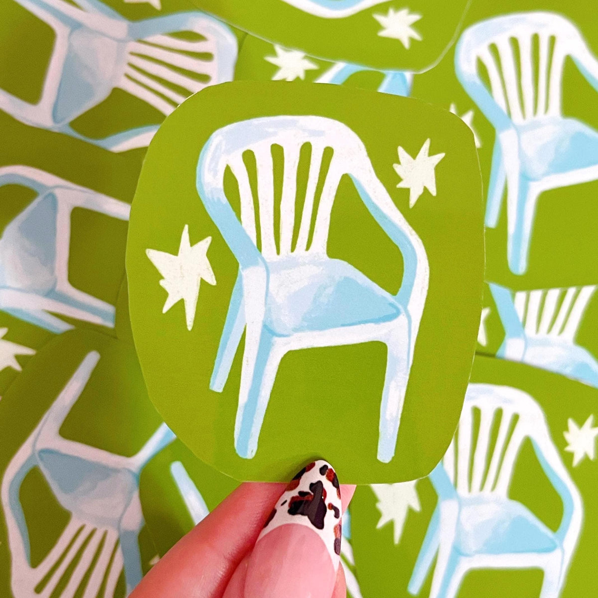 Monobloc White Plastic Chair Sticker