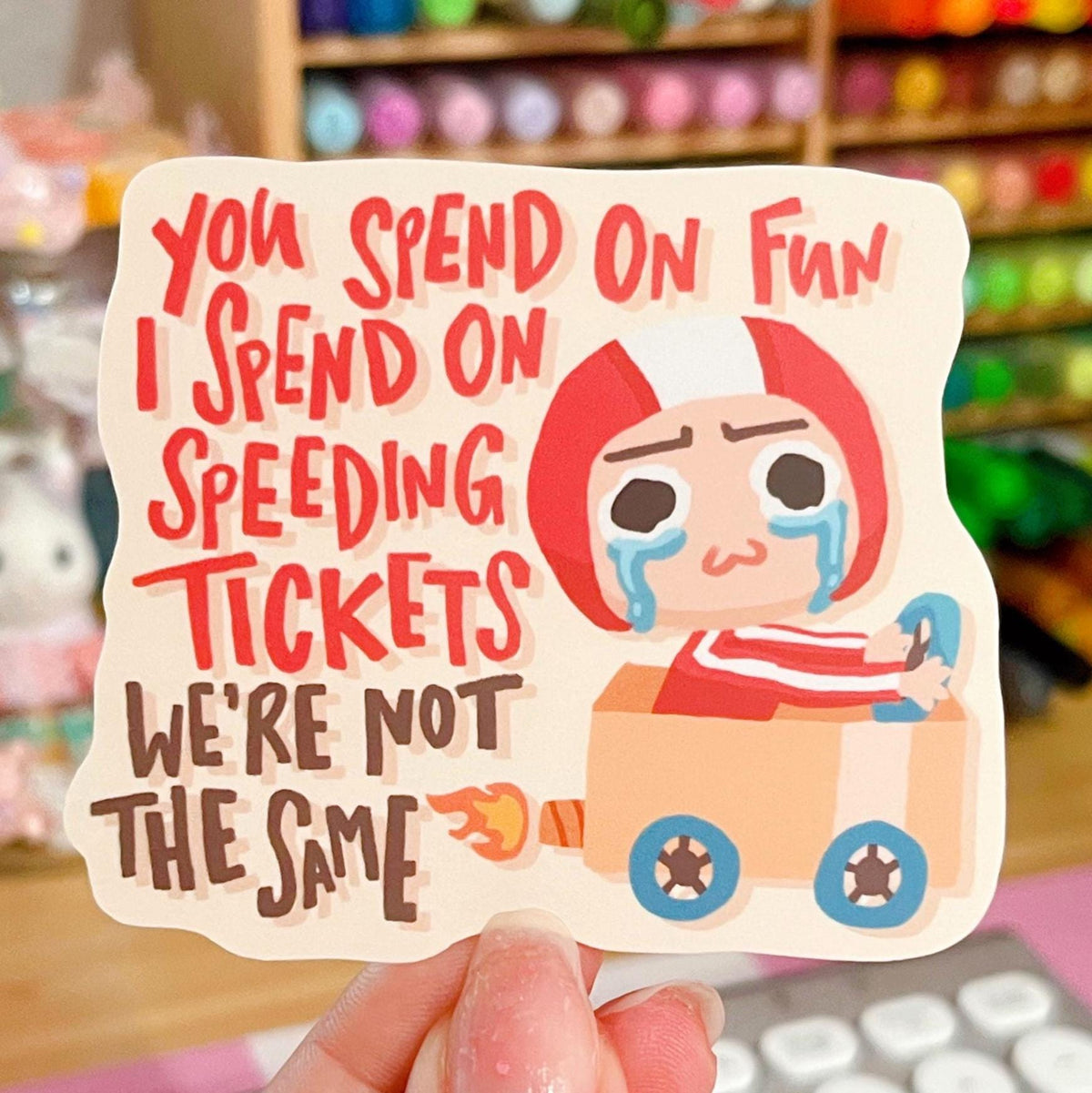 I Spend On Speeding Tickets Sticker