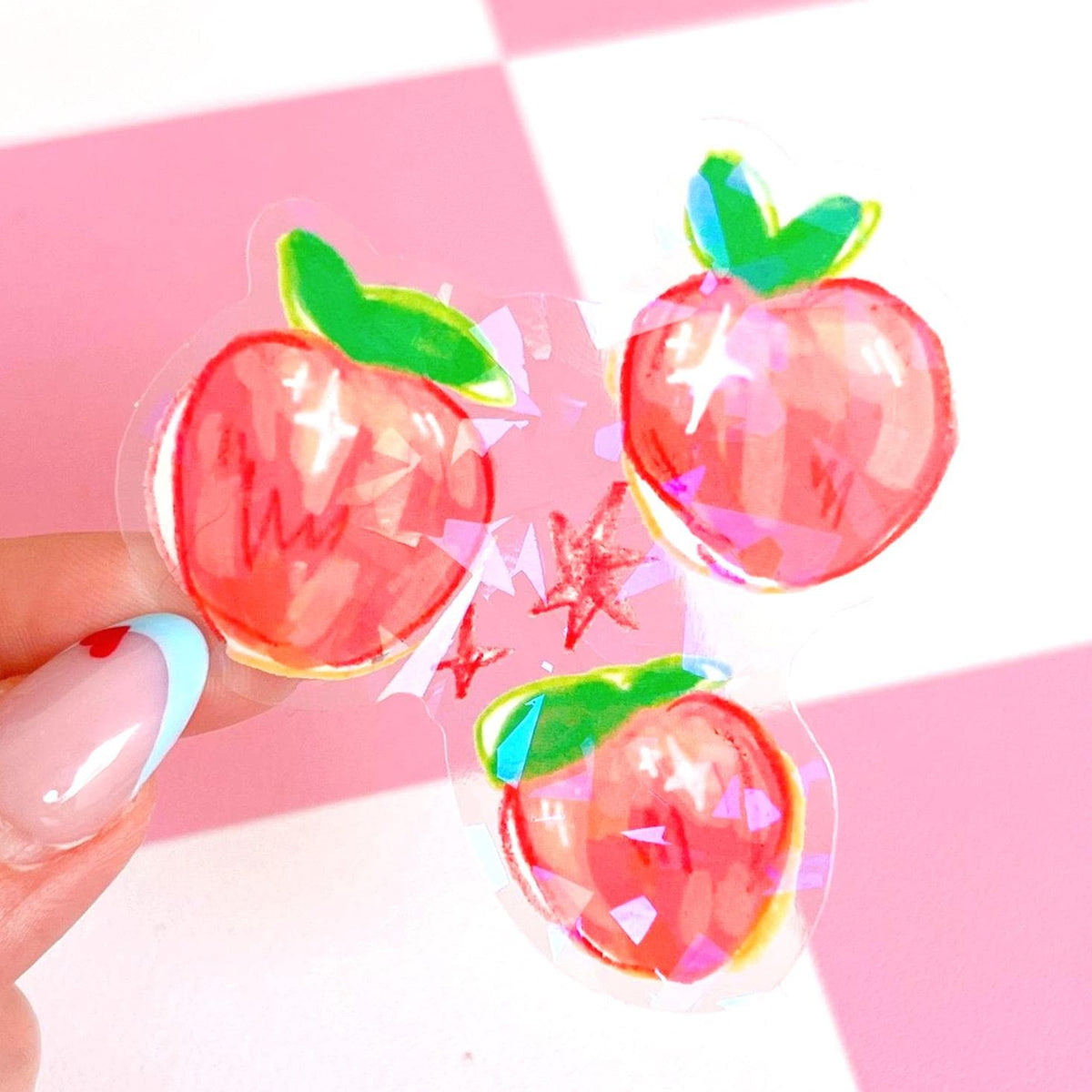 Clear Peaches Sketchbook Sticker