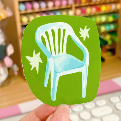 Monobloc White Plastic Chair Sticker