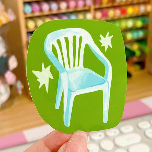 Monobloc White Plastic Chair Sticker