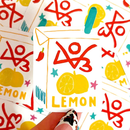 AO3 Fanfiction Juice Box Sticker | Lemon & Lime