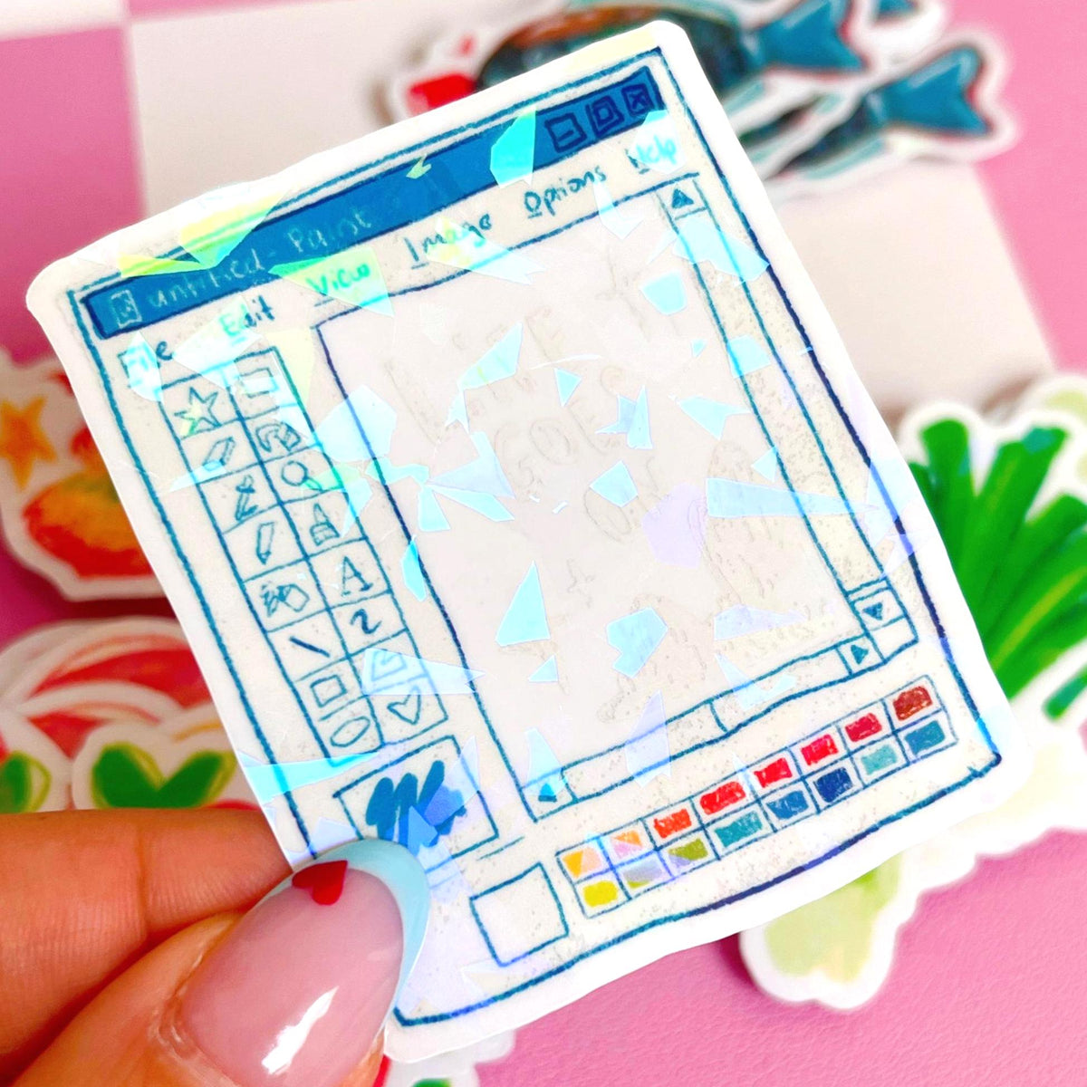 Life Goes On Paint Win95 Sticker