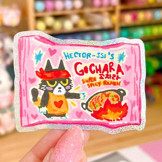 Knock Off Instant Ramyeon Glitter Sticker