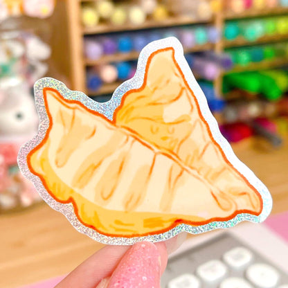 Gyozas Glitter Sticker