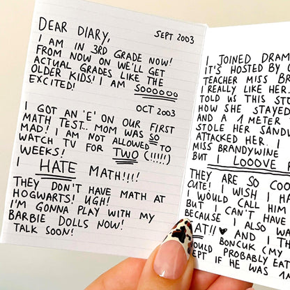 Childhood Diary Zine | Thoughts & Opinions Of My 8 y.o. Self