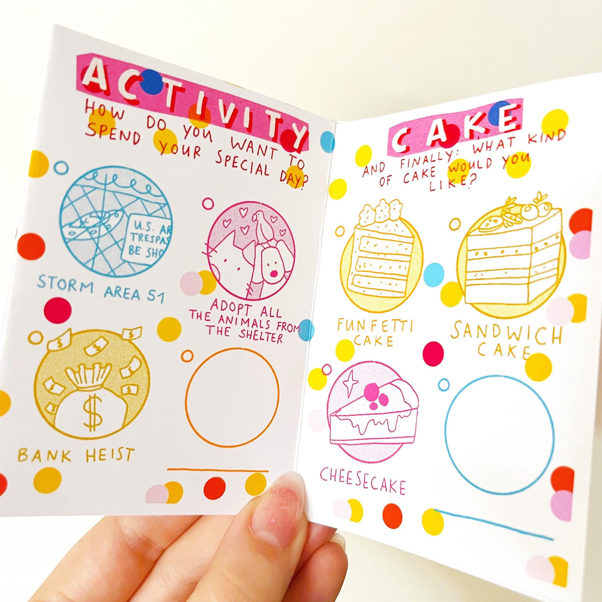 Birthday Machine - Activity Zine | Birthday Card Alternative