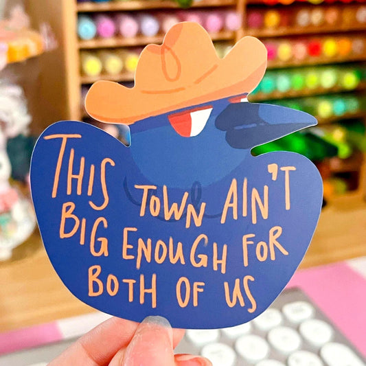Cowboy Raven Matte Sticker