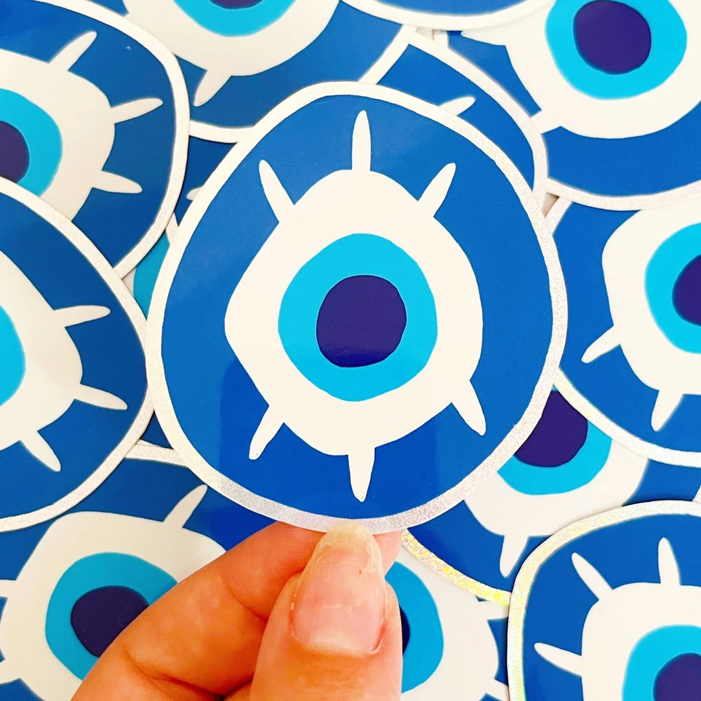 Nazar Boncuk Evil Eye Mal De Ojo Glitter Sticker