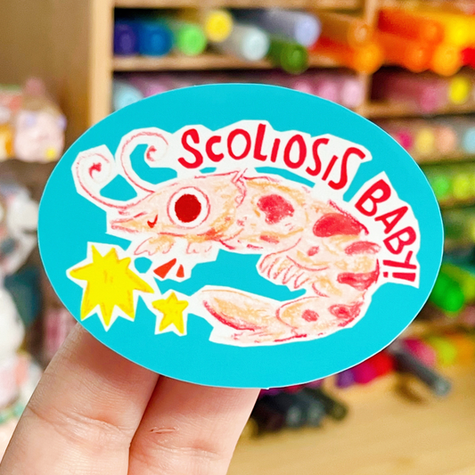 Scoliosis Baby Shrimp Sticker