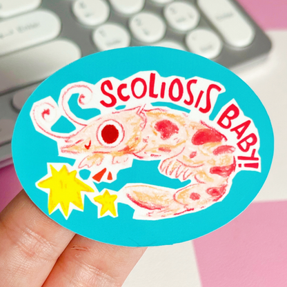 Scoliosis Baby Shrimp Sticker