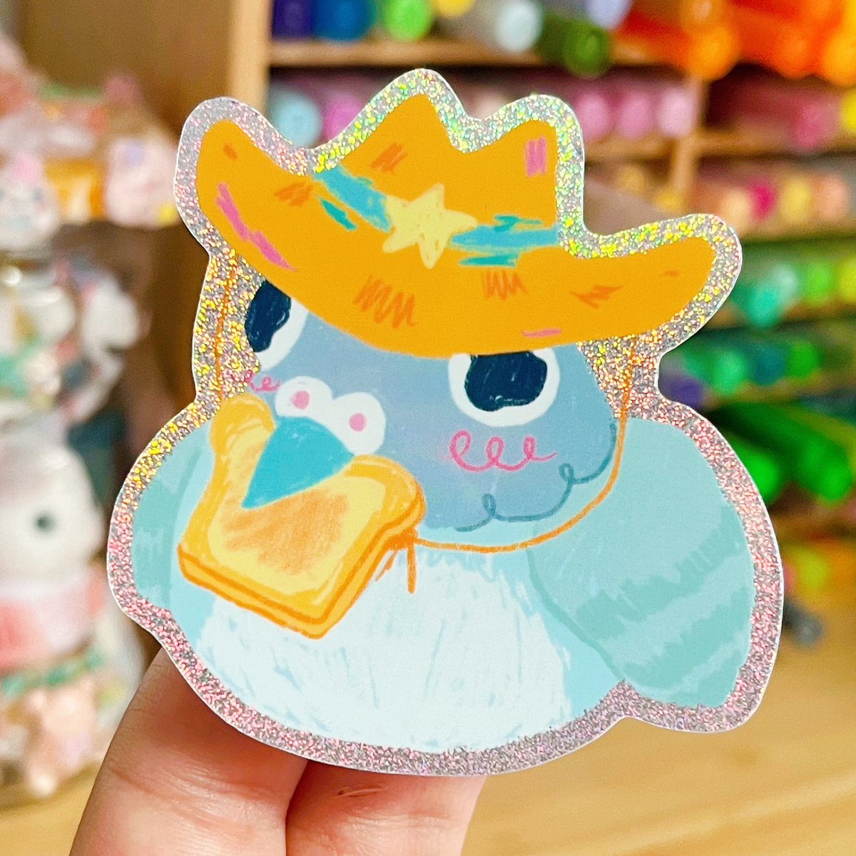 Cowboy Hat Pigeon Sticker
