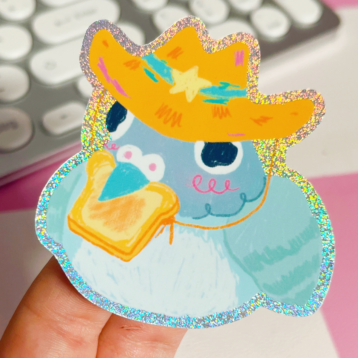 Cowboy Hat Pigeon Sticker