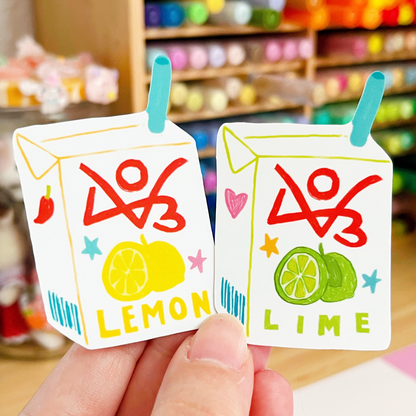AO3 Fanfiction Juice Box Sticker | Lemon & Lime
