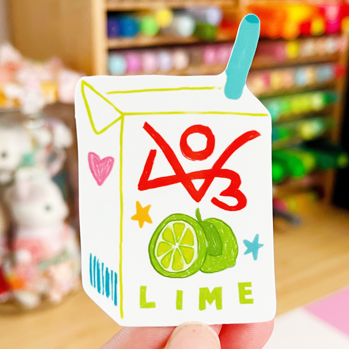 AO3 Fanfiction Juice Box Sticker | Lemon & Lime