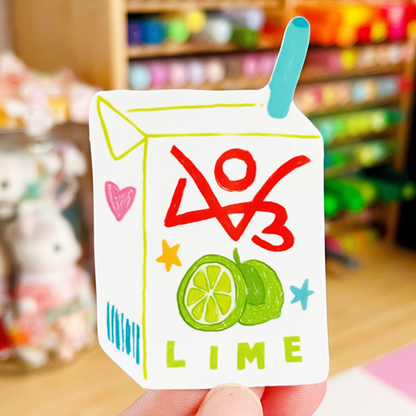 AO3 Fanfiction Juice Box Sticker | Lemon & Lime