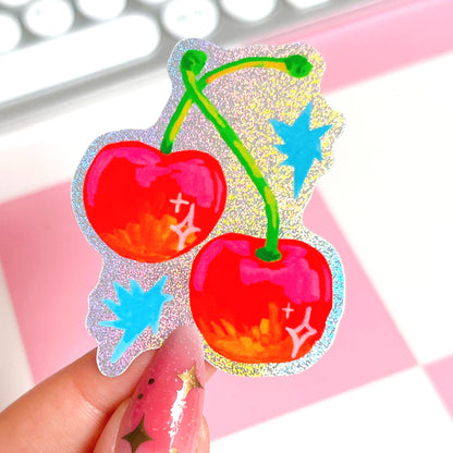 Cherries Glitter Sticker