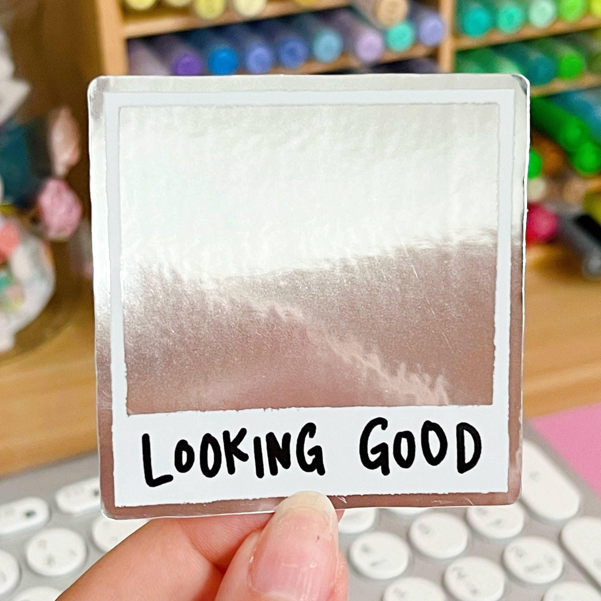 Looking Good Instant Photo Mirror Sticker