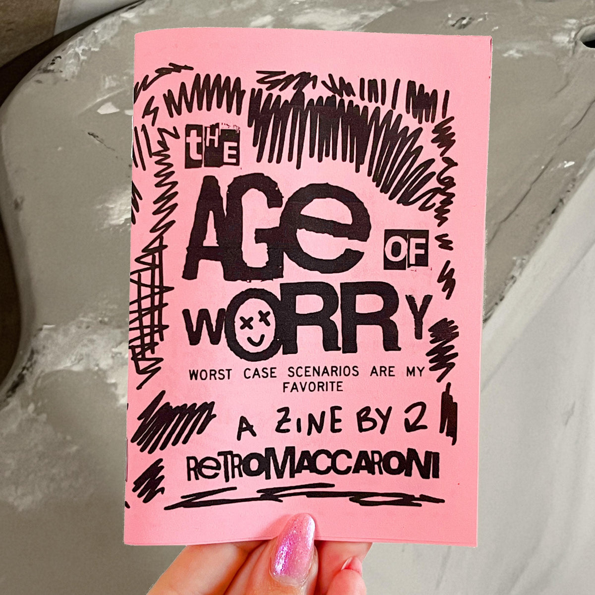 The Age Of Worry Zine + Handmade Sticker