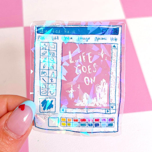 Life Goes On Paint Win95 Sticker