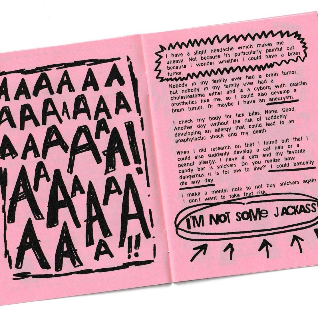 The Age Of Worry Zine + Handmade Sticker