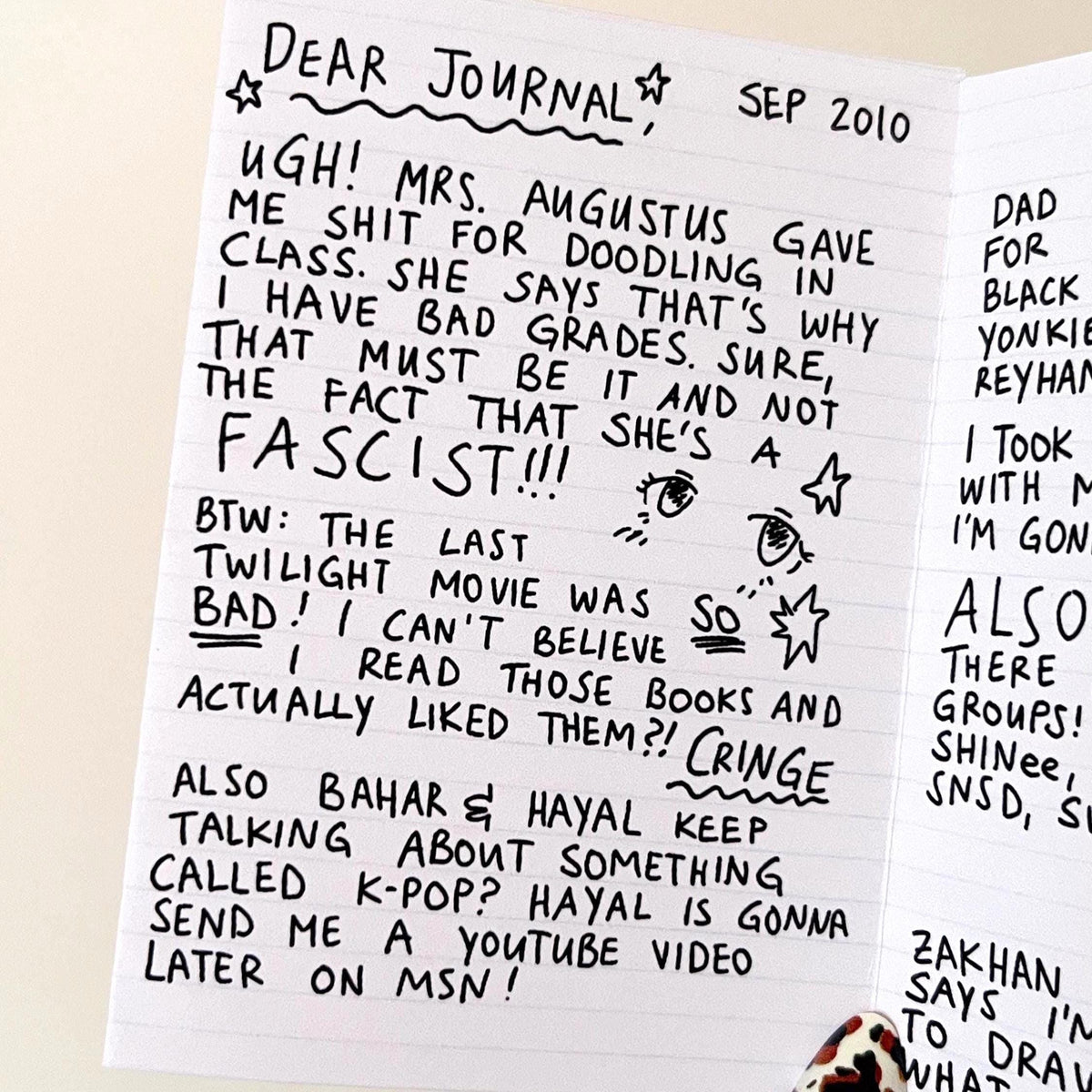Childhood Diary Zine | Thoughts & Opinions Of My 15 y.o. Self